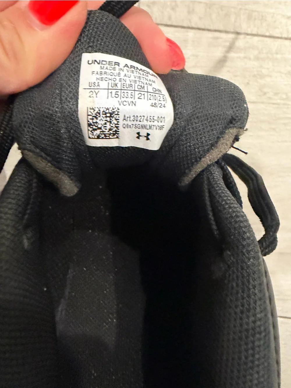 Under Armour Boys Baseball Black Cleats Shoes
